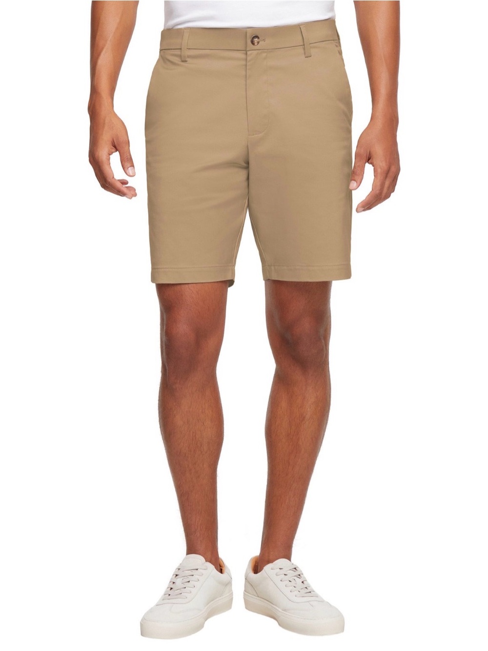 NWT Banana Republic Men's Flat Front Stretch Chino Shorts in Khaki
